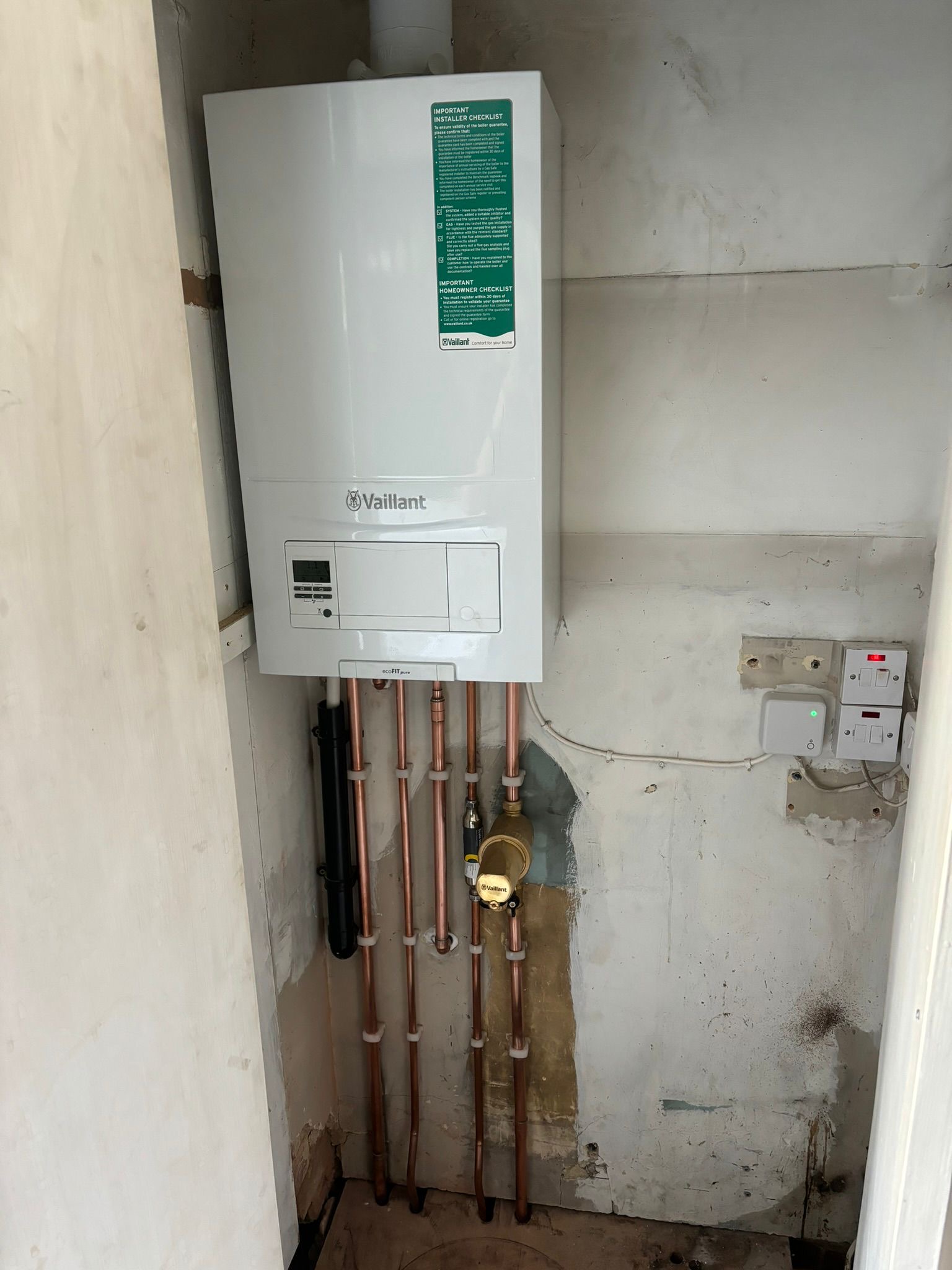 Vaillant boiler installation
